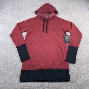 Armada Hoodie‎ Womens Medium Red Feather Pullover Tunic Sweatshirt NEW NWT